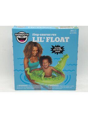 Bigmouth Inc Tiny-Saurus Rex Lil Float Pool Toy For Ages 1-3 Up To 45 Lbs